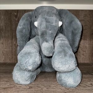 Animal Adventure Gray Large Elephant Stuffed Plush Animal Toy Play Doll